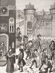 Vruchtenteelt, naar een miniatuur in een 15e-eeuws manuscript, uit 